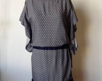 Dress blue kimono sleeves, size M/L