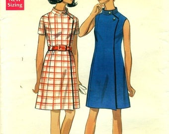 Butterick 5172 FITTED WRAP DRESS 1960s Size 10