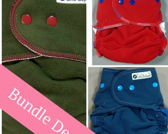 Surprise-Me Bundle of 3 Wind Pro Covers for Cloth Diapers - Pack of Three Made to Order Windpro Nappy Wraps - Save Money - Discounted Set