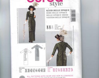 Misses Sewing Pattern Burda 7029 Belle Epoque Dress Historical Costume Downton Abbey Edwardian Titanic Size 10 12 14 16 18 20 22 24 UNCUT