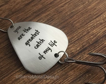 Greatest Catch Of My Life Fishing Lure Gift for Husband Fishing Lure Boyfriend Gift Mens Fishing Lure Mens Gift Valentines Day