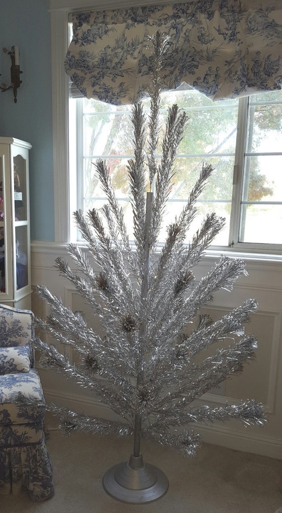 1950s Tree Aluminum Christmas Tree Mid Century 6 Foot Royal