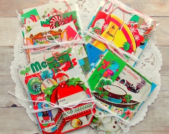 Vintage Christmas Gift Tags / Daily Planner / December / Junk Journal / Lot of 20