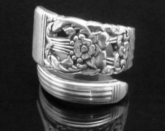 Recycled Spoon Ring, Coronation 1936, Fork and Spoon Jewelry