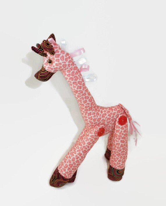 pink giraffe stuffed animal