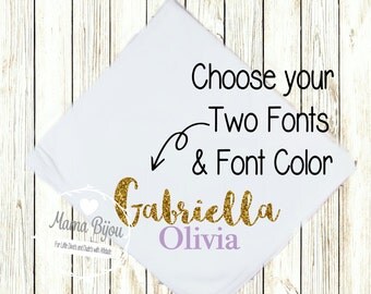 Personalized Baby Boy Blanket, Personalized Newborn Blanket, Name Blanket, Swaddling Blanket, Baby Boy Gift - Customize Colors & Font