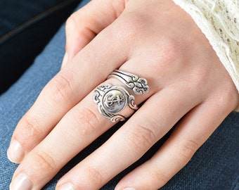 Anchor Spoon Ring, Nautical Spoon Rings, Silver Spoon Rings, spoon jewelry, gifts for her