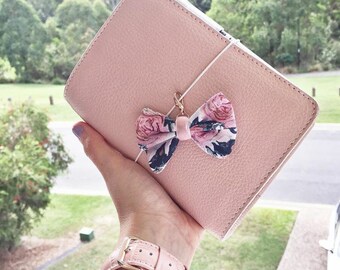 Blush Pink Leather Traveler's Notebook Cover NAYAdori /Midori style notebook cover/ Leather Journal / Large Choice of Colour- Wide Fit