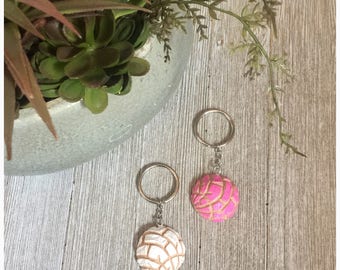 Concha Mexican Pan Dulce Keychain Purse Charm