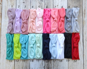 Pick 5 Knotted Head wrap, Boho Headband, Baby turban headband, Newborn headband, Infant headband, Baby turban, Headwrap, knit headband