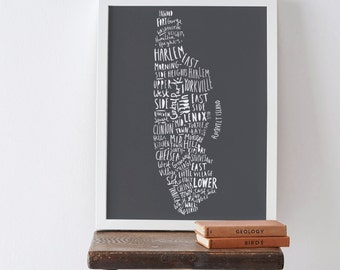 A4 New York print - Map of New York