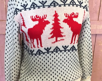 Reindeer sweater | Etsy