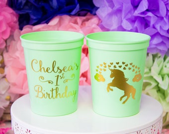 Unicorn Birthday Cup, Unicorn Party, Unicorn Baby Shower, Rainbow Birthday, Unicorn Theme Birthday, Magical Unicorn, First Birthday Cup