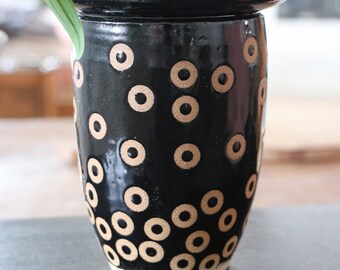 ceramic flower vase , handmade