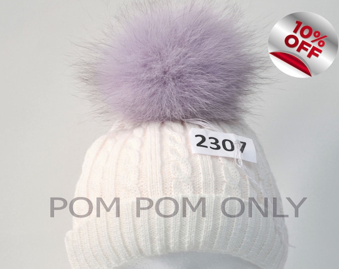 7" FUR POMPOM! Pom Pom for Beanie, for Slouchy Beanie, for Womens Hat, for Knit Hat, Chunky Knit Hat, for Winter Beanie Hat, Pom for Hat