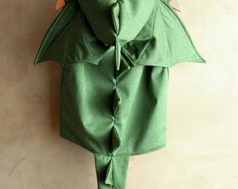 Green Dragon Costume with wings, Toddler Boy Halloween Costume, Kid Birthday Party Costume, Dinosaur Costume, graduation primary school gift