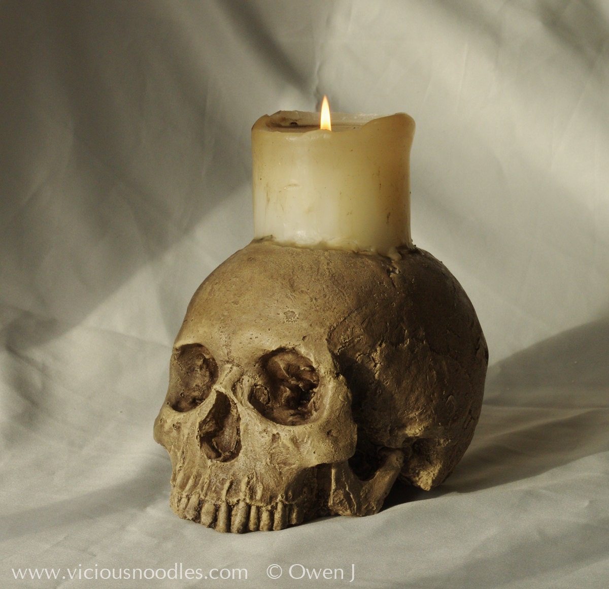 Skull Candle Holder Polished Bone Full Size Human Skull - ðzoom skull candle holder polished bone full size human skull - ðzoom
