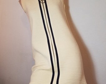 FREE SHIPPING 1960 Mod Geometric Knit Dress