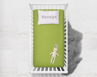 Fitted Crib Sheet Chartreuse. Flat Crib Sheet. Crib Sheet. Toddler Sheet. Baby Sheet. Solid Green Fitted Sheet. Crib Bedding.