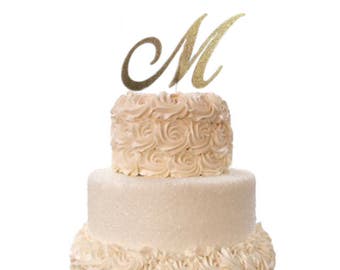 monogram cake topper, initial cake topper, gold cake topper, silver cake topper, letter cake topper, bride cake topper, wedding cake topper