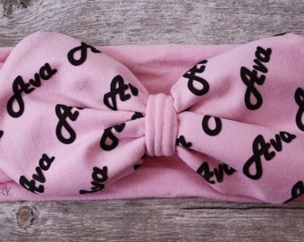 personalized baby gifts, baby head wrap - Personalized Baby Headband - baby turban headband - baby headband bows - baby girl gift