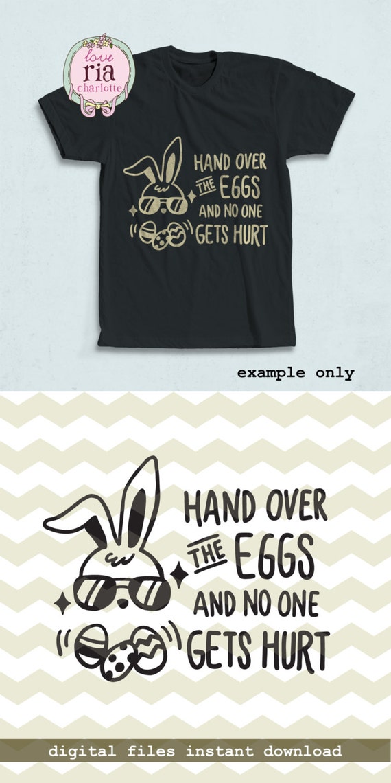 Download Items similar to Cute fun funny humor, Easter eggs bunny ...