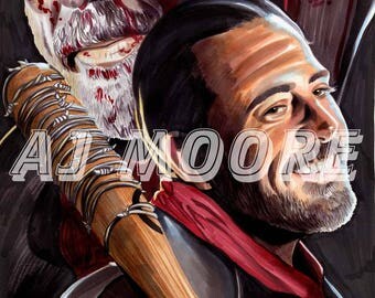 Negan - Print from Original art by Artist AJ Moore