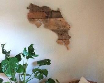 Large Texas State Sign Reclaimed Wood Pallet Sign Rustic - Costa Rica Wood Sign | Reclaimed Wood | Pallet Sign | Rustic Home Decor |  Wall Art |