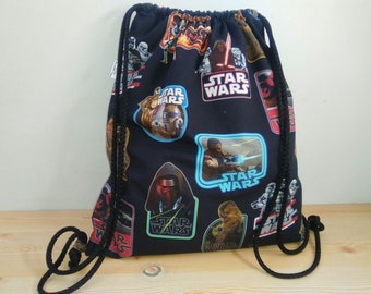Star wars backpack,starwars bag,star wars fabric,draw string bag,strings backpack,star wars print,rogue one,empire strikes back,star wars