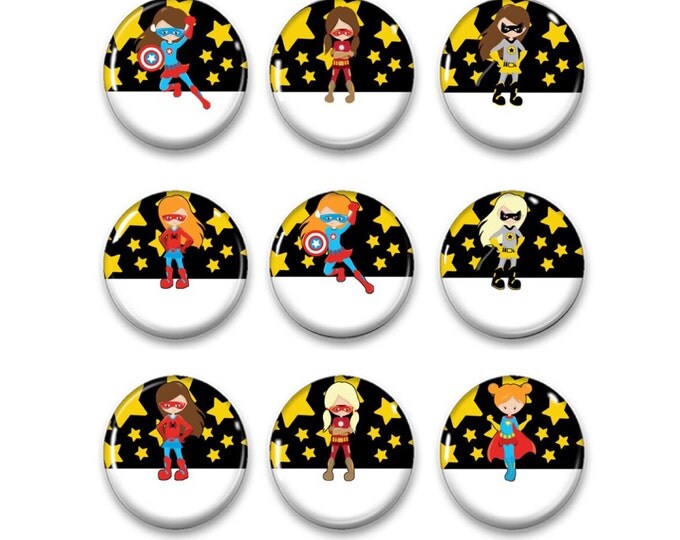 Superhero Birthday Party - Girl's Birthday Party - Party Favors - Learning Toy - Gift for Girls - Magnets - Reward Chart - Super Girl