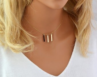 Choker Necklace, Dainty Bar Choker Necklace, Minimalist Necklace, Delicate Bar Necklace, Small Bar Necklace