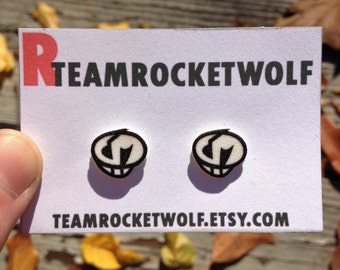 Team Skull Pokemon Video Game Earrings