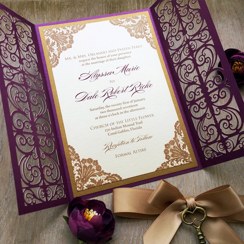 Plum Wedding Invitations 5