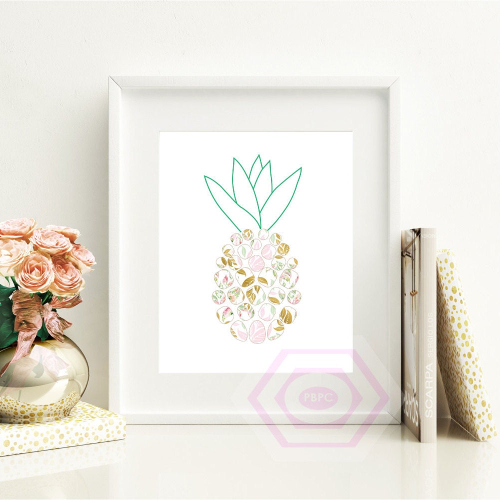 Pineapple Wall Art Printable Pineapple Art by PrintsbyPhetssy