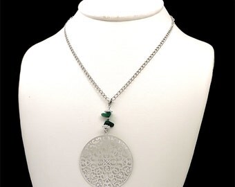 Stone jewelry malachite necklace natural stone pendant natural malachite jewelry minimalist jewelry malachite necklace stone pendant cyl
