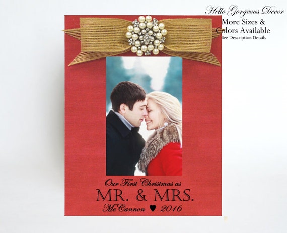 First Christmas Married Gift to Husband Wife Picture Frame for ...