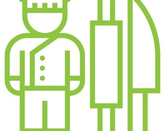 Chef Sticker / Chef Decal for Yeti Tumbler / Chef Car / Laptop Sticker
