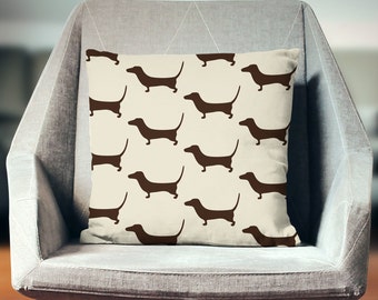 Daschund Throw Pillow | Daschund Pillow | Daschund Gift | Weiner Dog | Daschund Pillow Cover | Daschund Cushion | Daschund Decor
