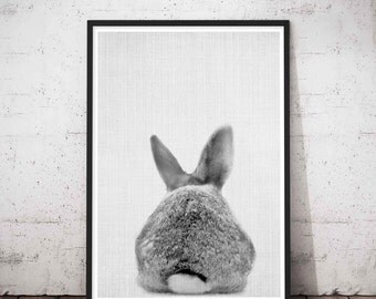 Rabbit Printable Art, Printable Nursery Bunny, Baby Rabbit Print Decor, Woodland Nursery Rabbit Print, Woodlands Art Set, Woodlands Decor