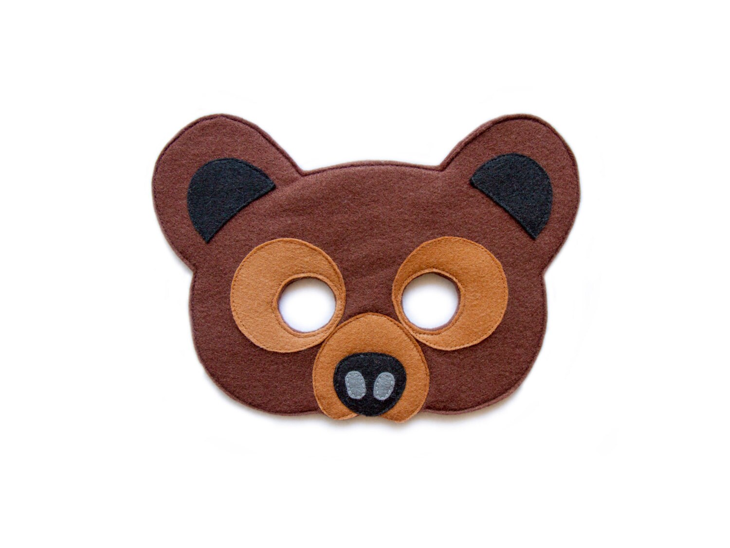 Grizzly Bear mask felt mask adults Woodland animal mask