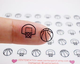 Clear Basketball Planner Stickers, Basketball Ball Stickers, Basketball Hoop Stickers, Sport Stickers, Erin Condren Planner Stickers/st266#