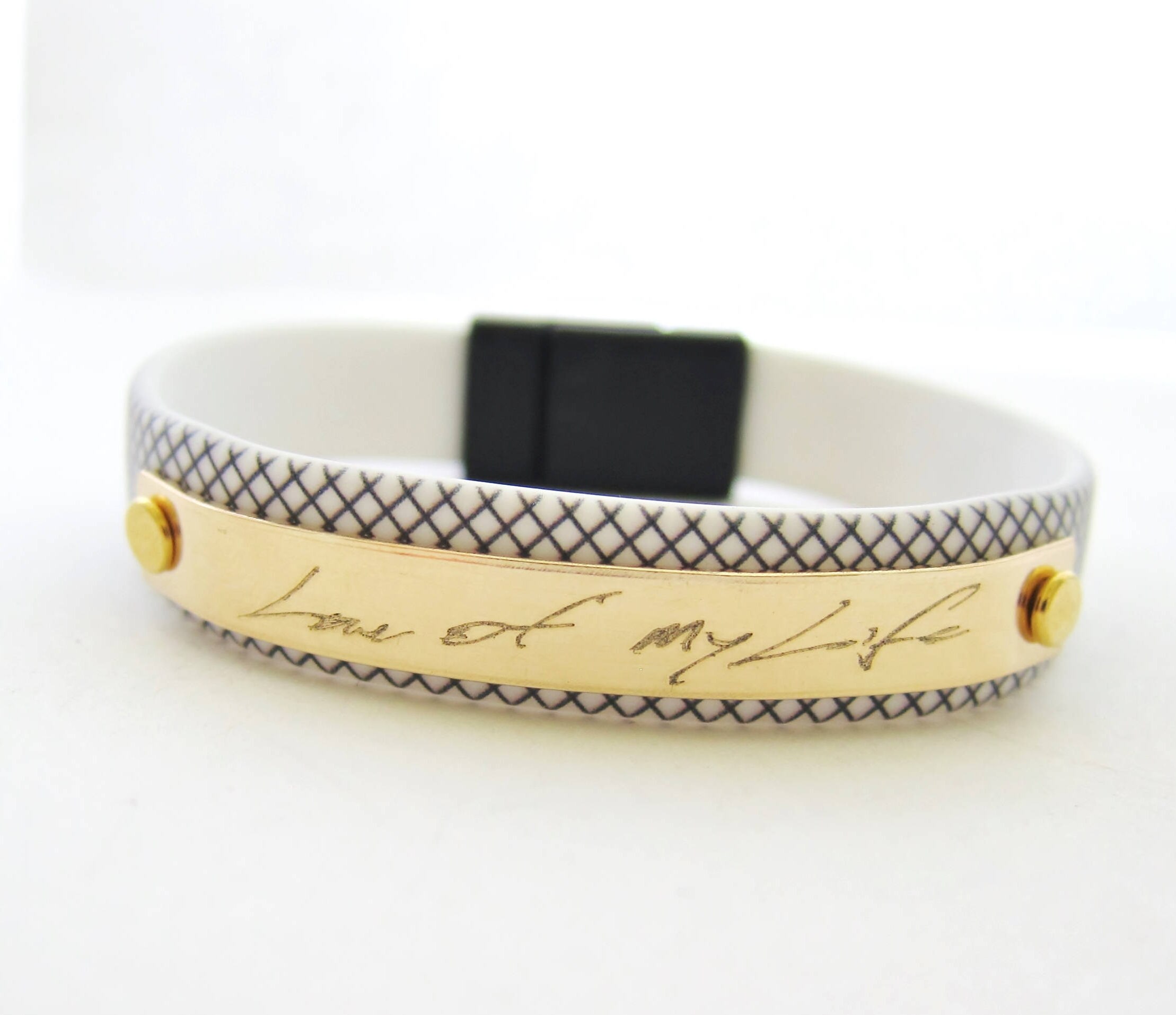 bracelet handwriting custom Handwriting Personalized Bar Custom Bracelet Handwriting