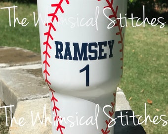 Baseball Mom - Baseball Tumbler - Baseball - Tumbler - Baseball Cup - Personalized Baseball Cup - Personalized - Monogrammed Cup