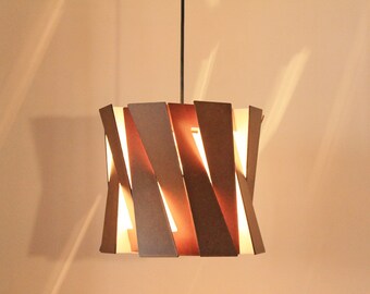 Wood Pendant Light - Modern Chandelier Lighting - Hanging Dining Lamp - Ceiling Light Fixture - Geometric - Minimal