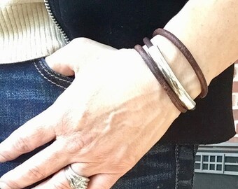 Leather bracelets, Leather Bracelet, Joanna Gaines, Wrap Bracelets, coworker gift, stacking bracelet, best friend gift, wife gifts, bracelet