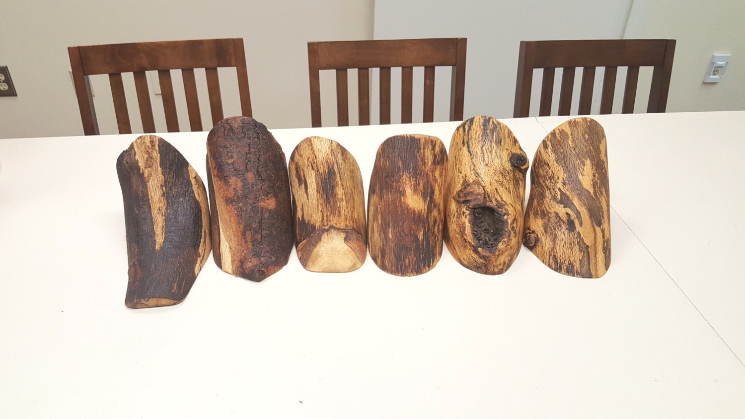 6 Floating Log Sconces Live edge Wall shelf with keyhole