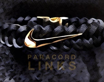 NIKE Swoosh Bracelet with a Metal (Gold, Chrome or Gun Metal Finish) Fastener