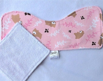 Baby Burp cloth set, Teddy bear cloths, Burpies, Baby facecloth, Baby shower gift, New baby gift set, Terrycloth burp cloths, Baby girl gift