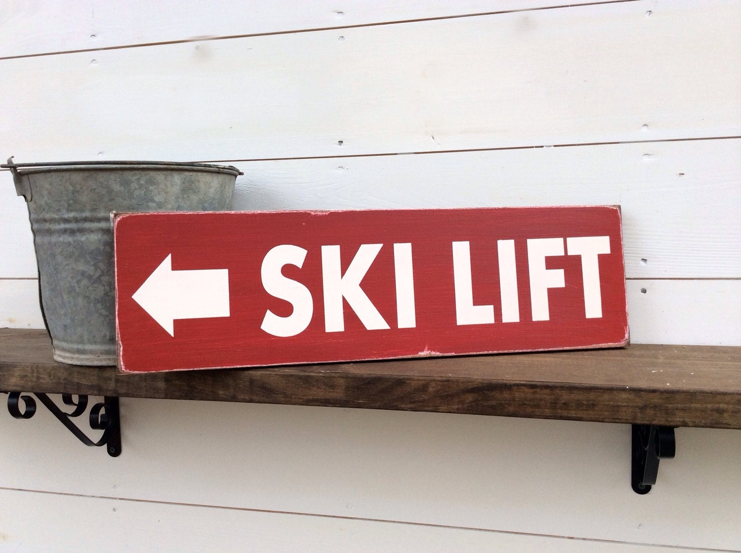 Ski Lift Sign Ski Sign Mountains Sign Arrow Sign CUSTOM COLORS