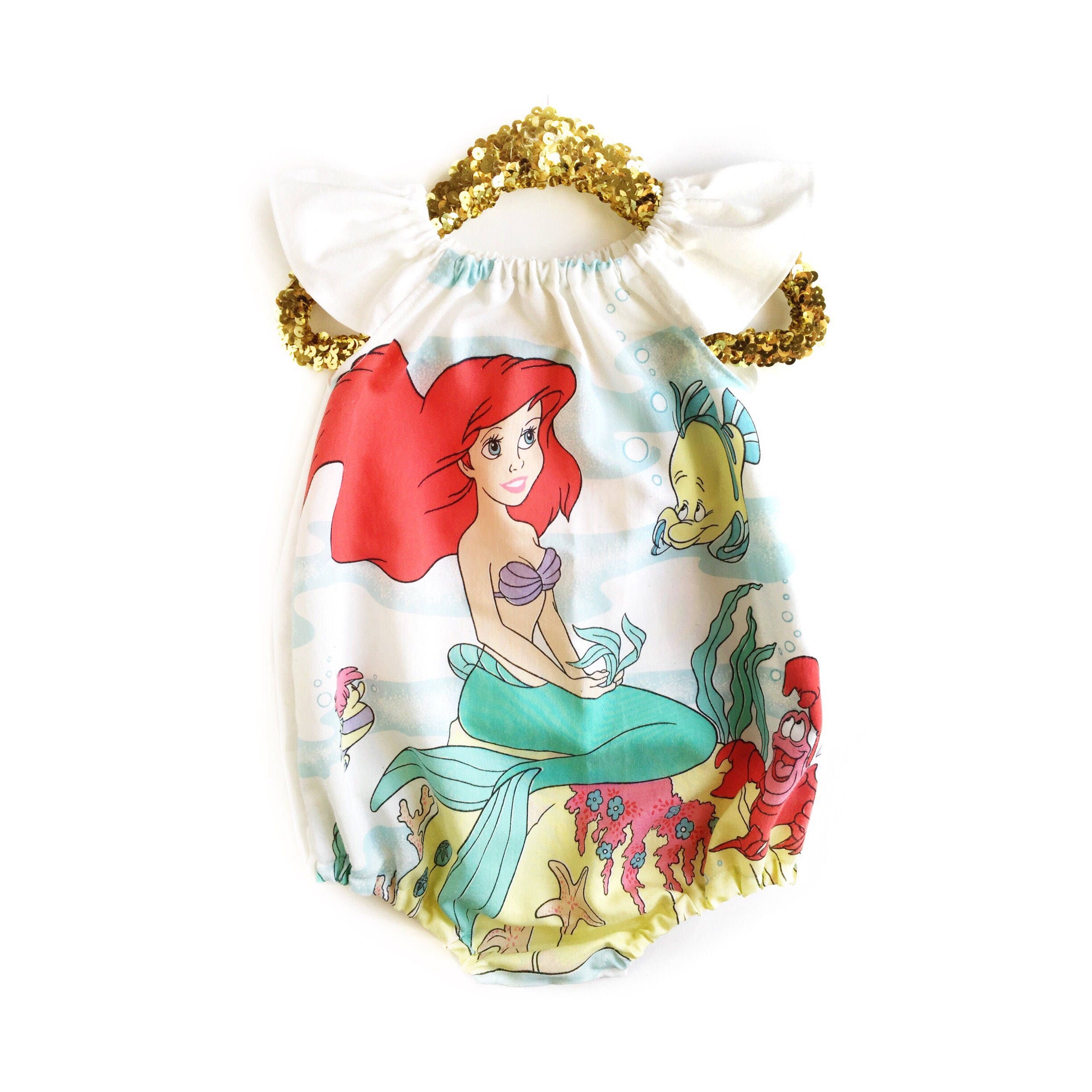 Mermaid Romper Baby Romper Vintage Romper Vintage Mermaid